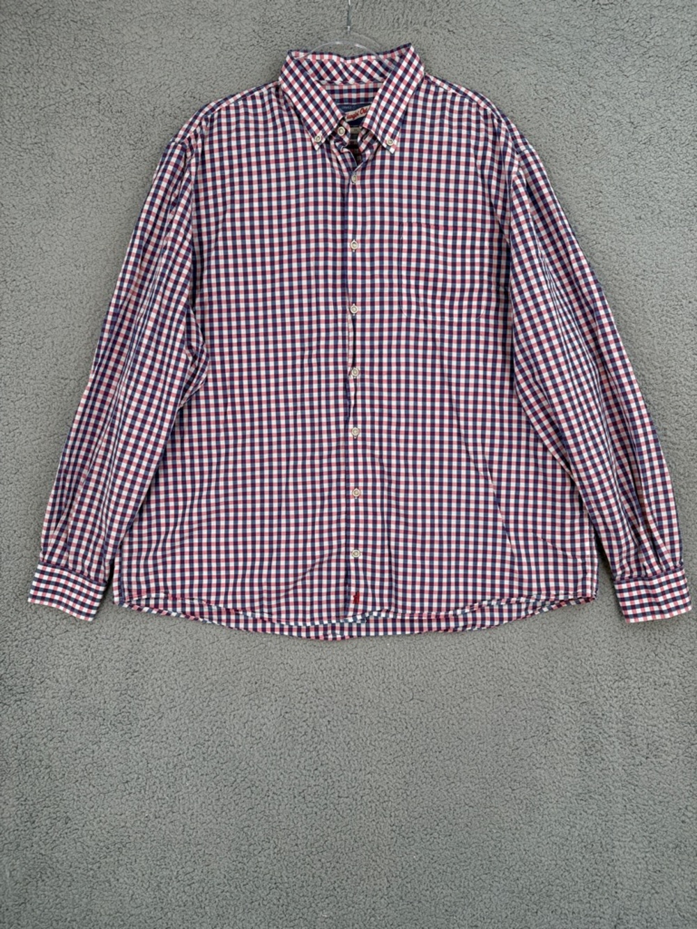 Johnnie-O Abner Men's 2XL long sleeve button down shirt Checkered Red & Blue fun
